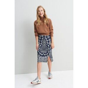 Anthropologie Farm Rio Kaylee Knit Midi Skirt
